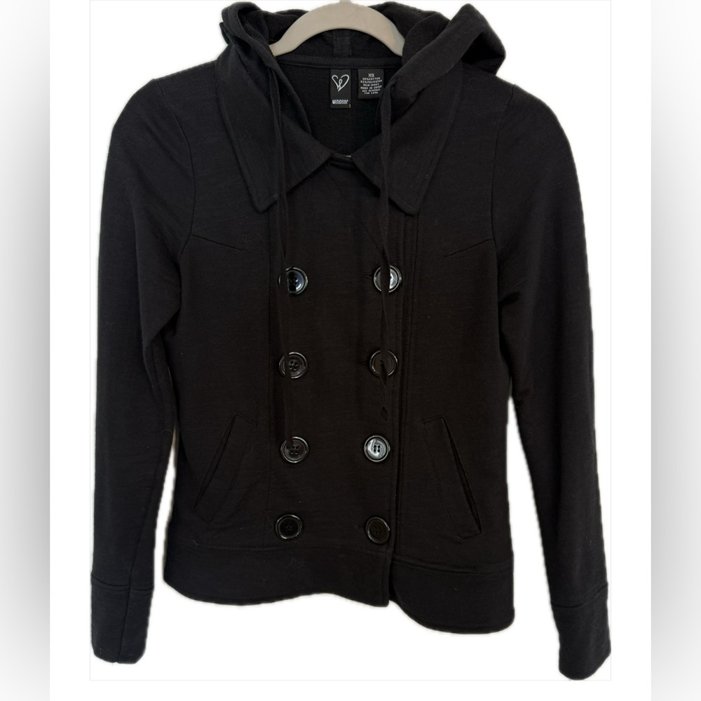 Windsor Black Double-Breasted Jacket Size XS